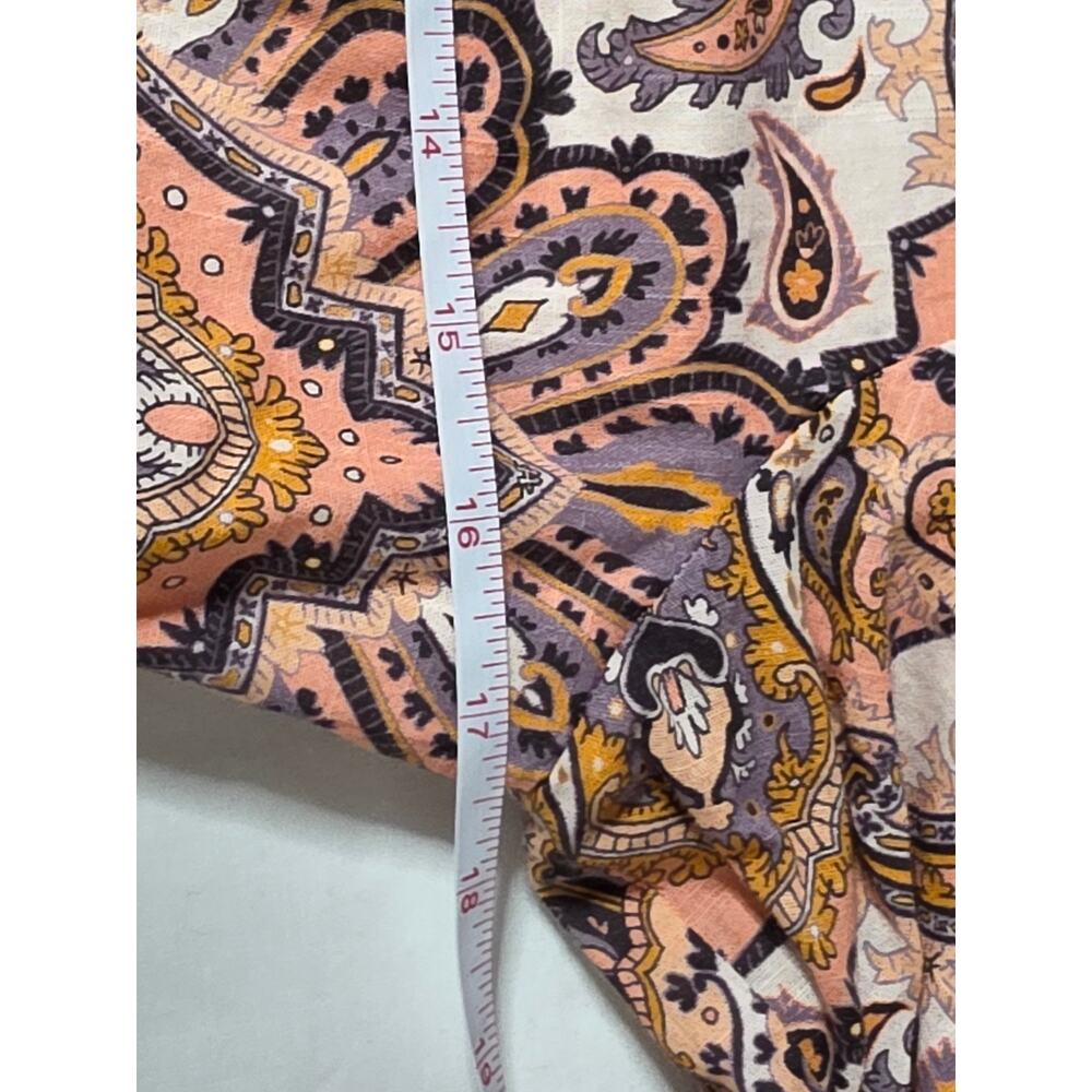 Kachel x Anthropologie Paisley Tiered Maxi Dress Medium Puff Sleeve Boho - Picture 9 of 10